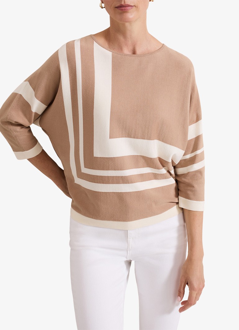 Pulover Geri Phase Eight din tricot fin cu imprimeu