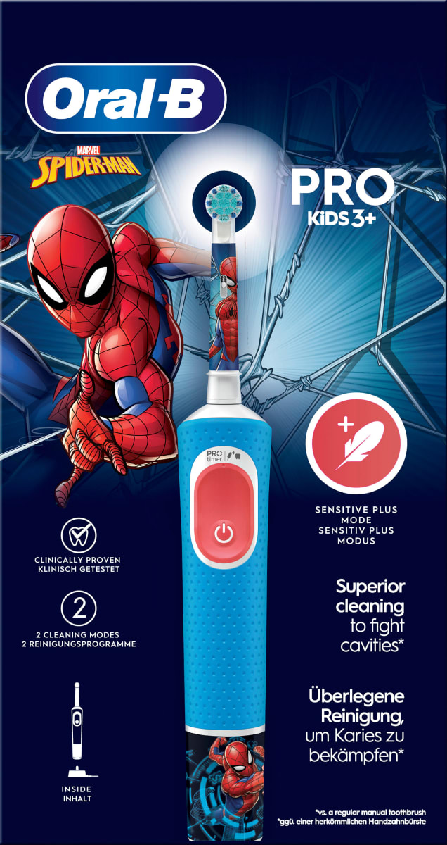 Elektrische Zahnbürste Vitality PRO Kinder Spiderman, ab 3 Jahren, 1 St