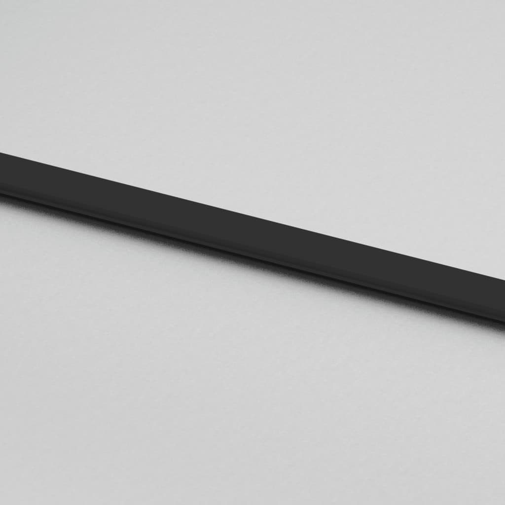 vidaXL Zimmertür Schiebetür Zimmertür Innentür Glas Schwarz 90x205 cm Hartglas und Alum