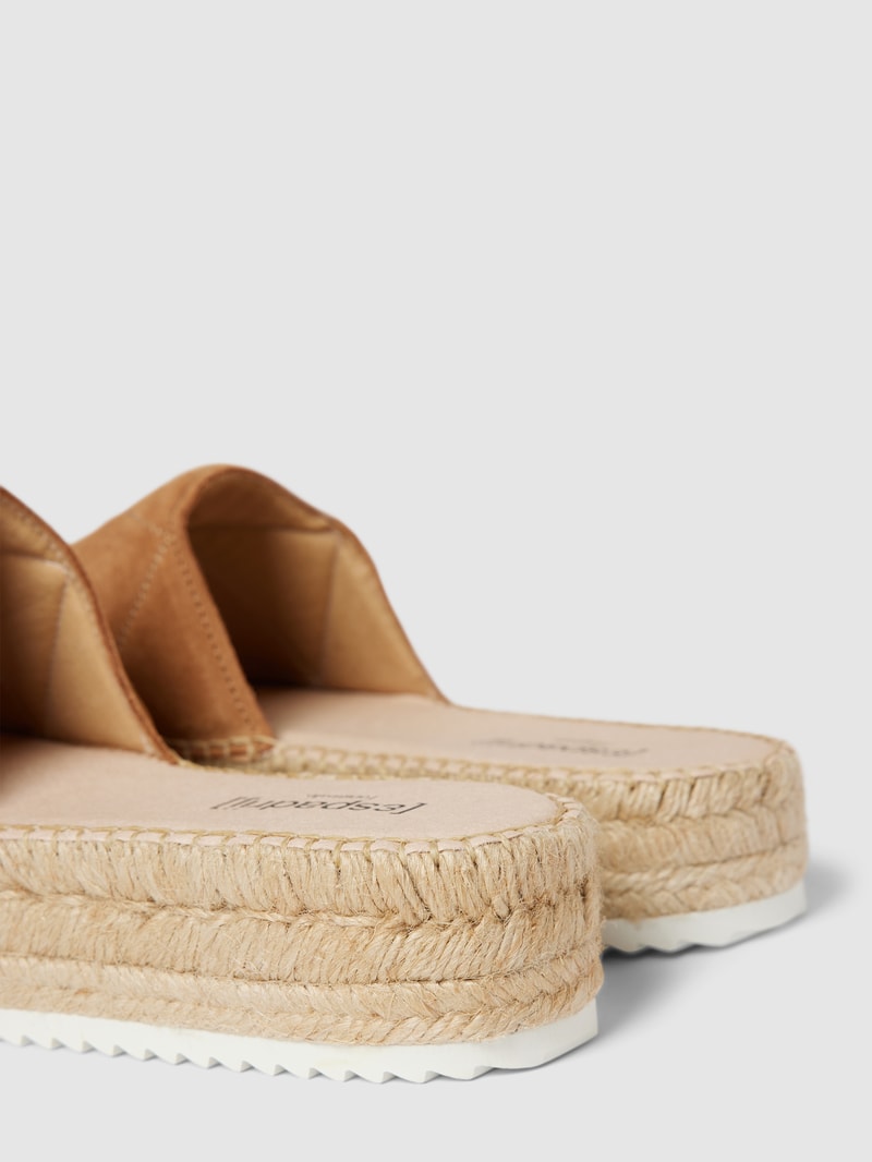Slides mit Plateau-Sohle Modell 'Toulouse' in camel