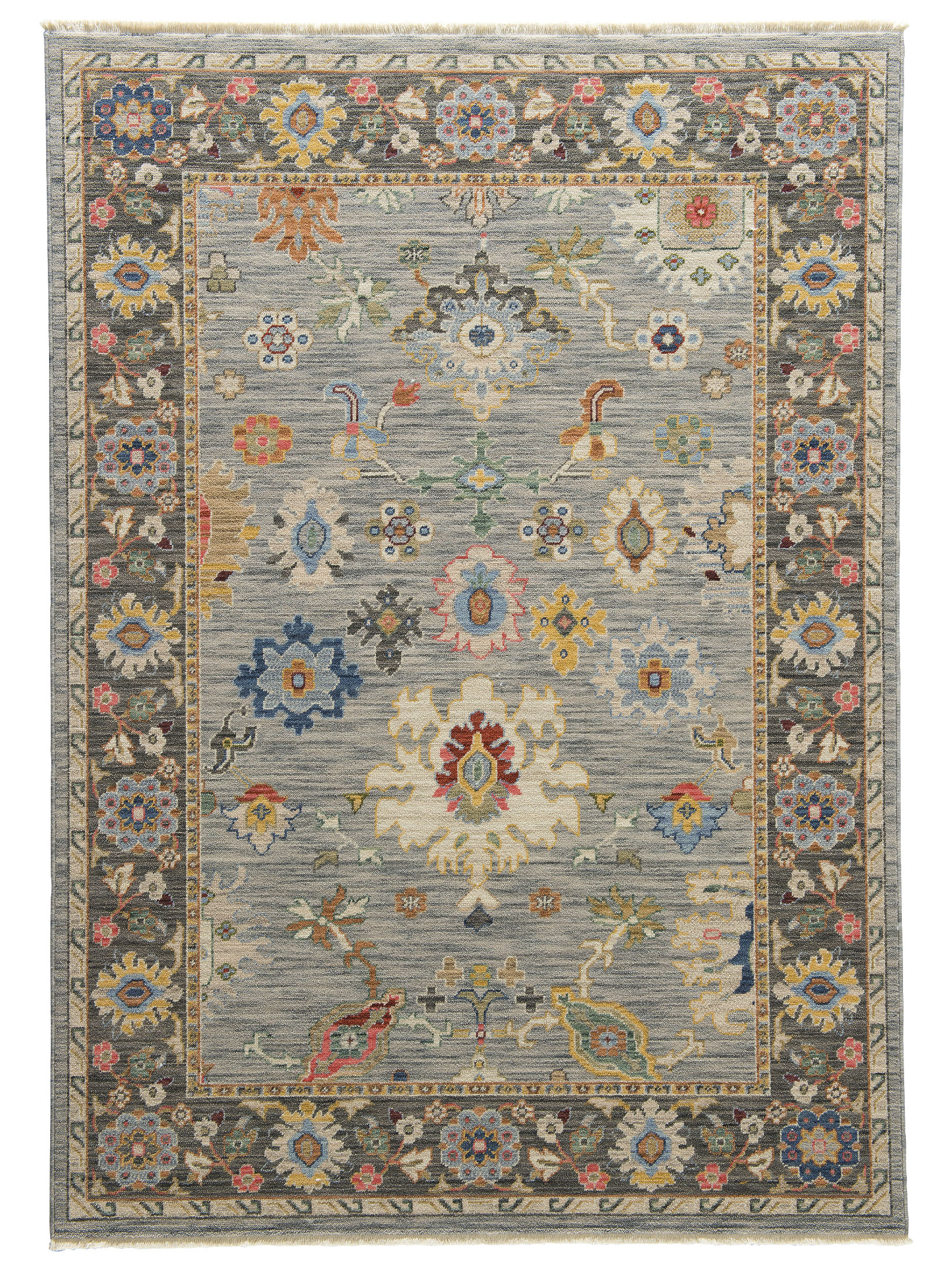 Badshahi Orient-Teppich, Grau