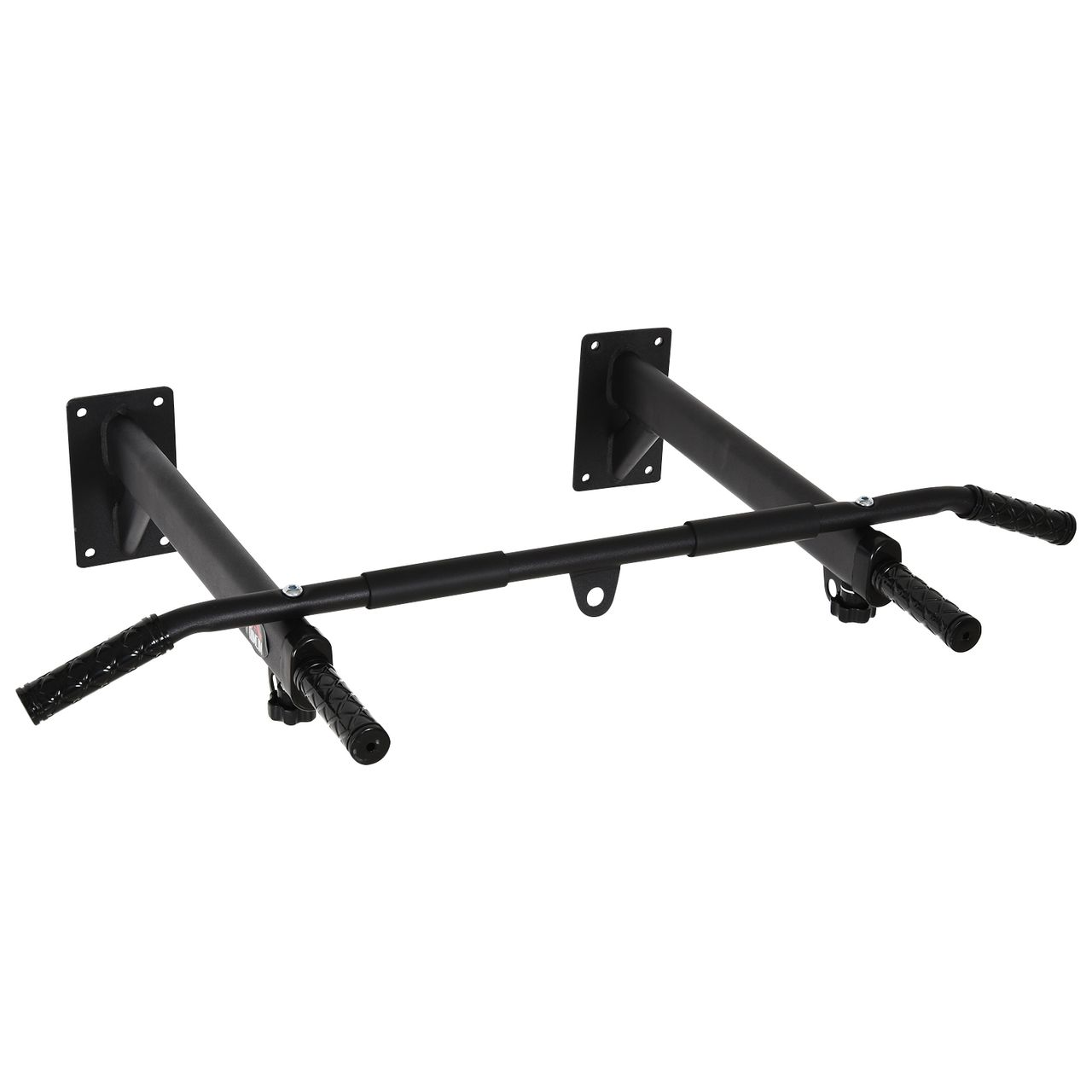 HOMCOM Klimmzugstange pull up bar Wandmontage Reckstange mit Ösen für Boxsack Stahl Schwarz ca. 93,5 x 65 x 17 cm