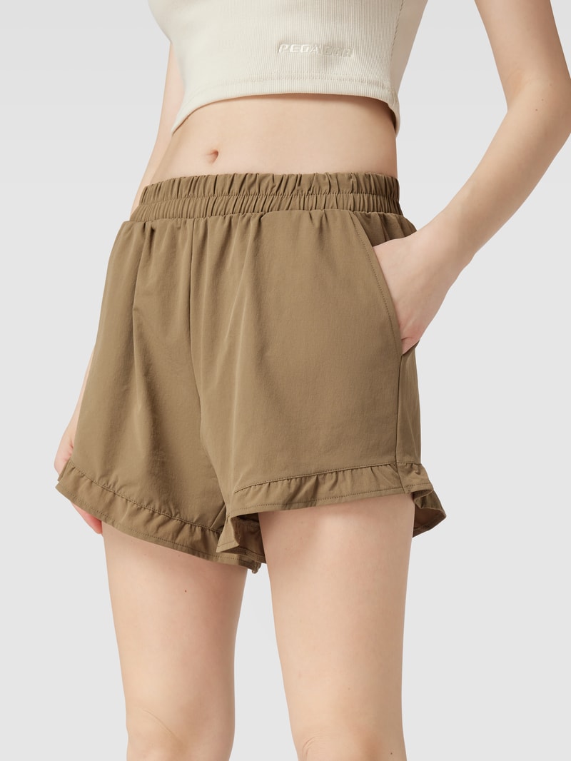 Shorts mit elastischem Bund Modell 'KIRBY' in khaki