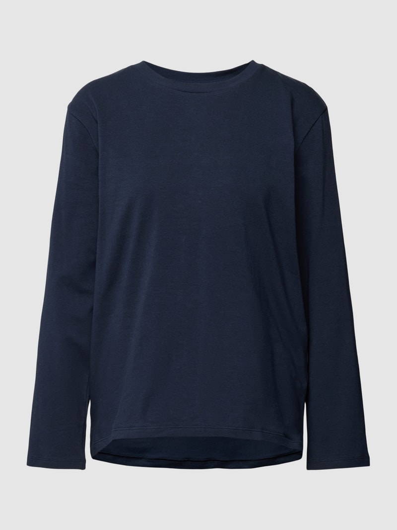 Pyjama-Oberteil im unifarbenen Design Modell 'Mix+Relax' in marineblau