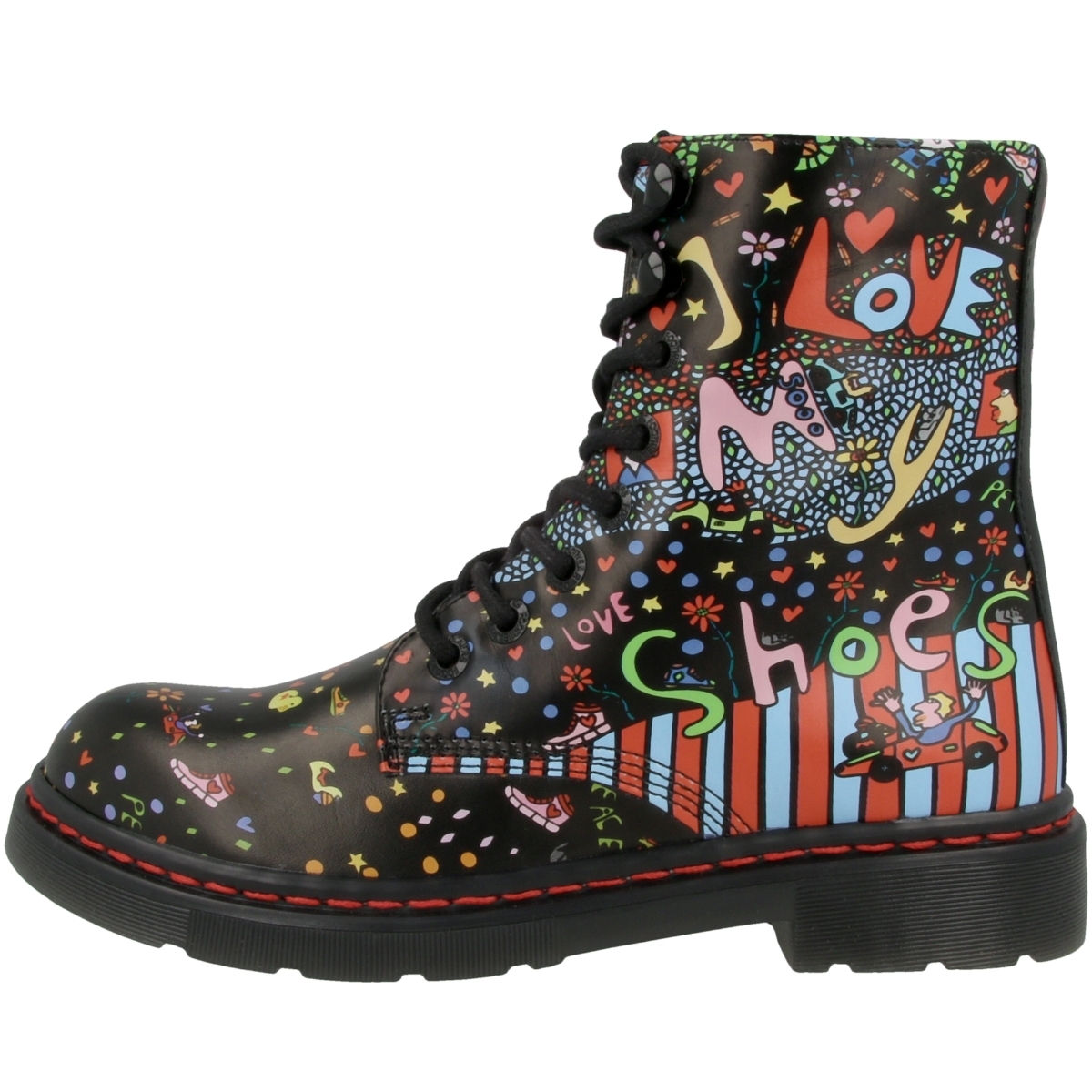 Dockers by Gerli 45TS201 X Art Limited Edition Schnürboots schwarz