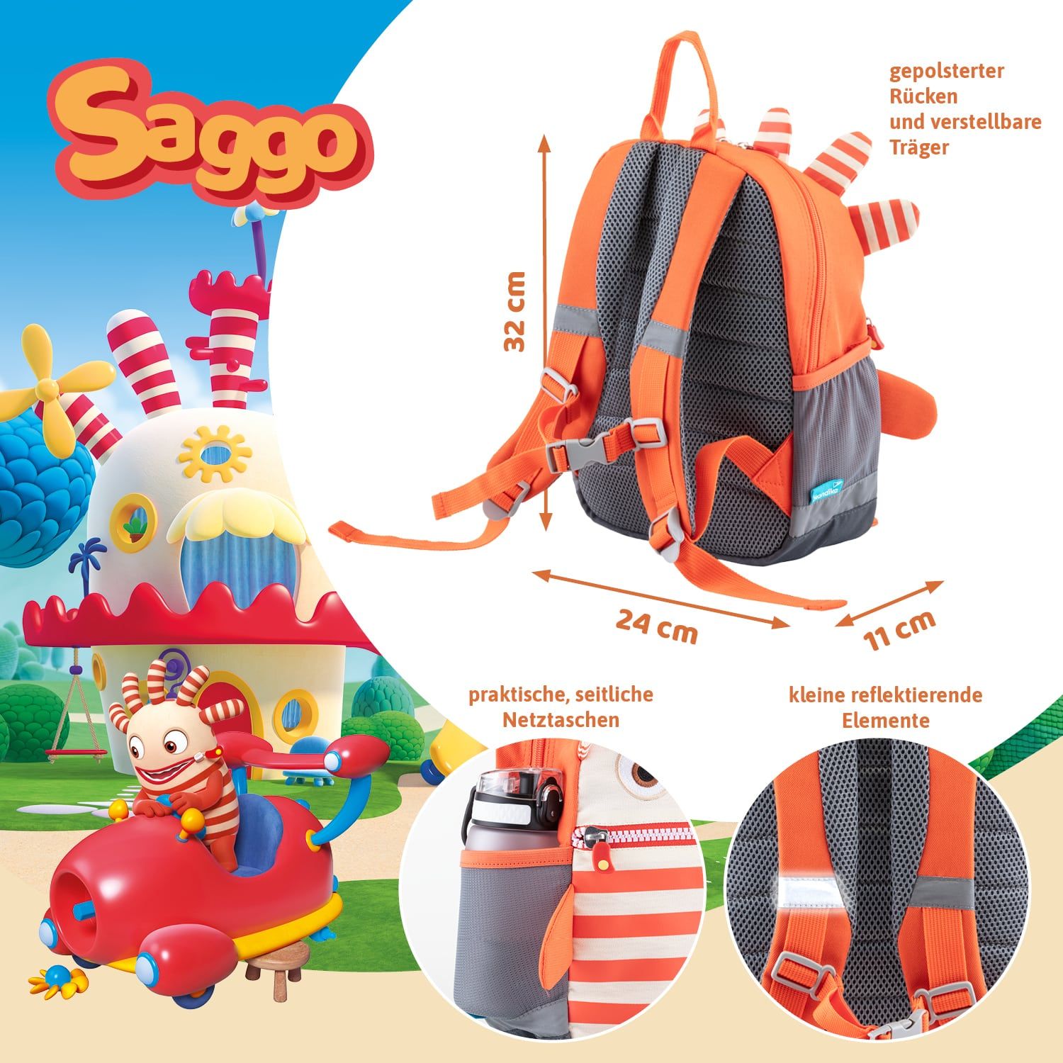 Skandika Sorgenfresser Saggo Kinderrucksack