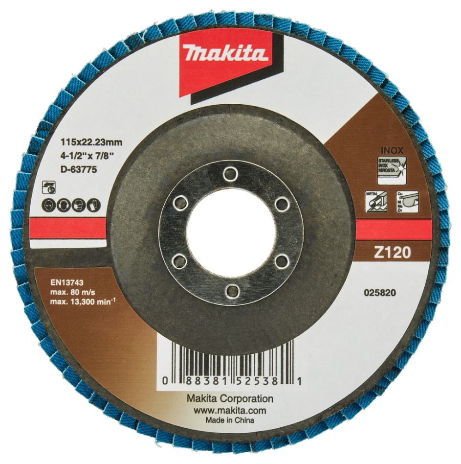 Makita Zubehör D-63775 Fächerscheibe 115 mm Z120