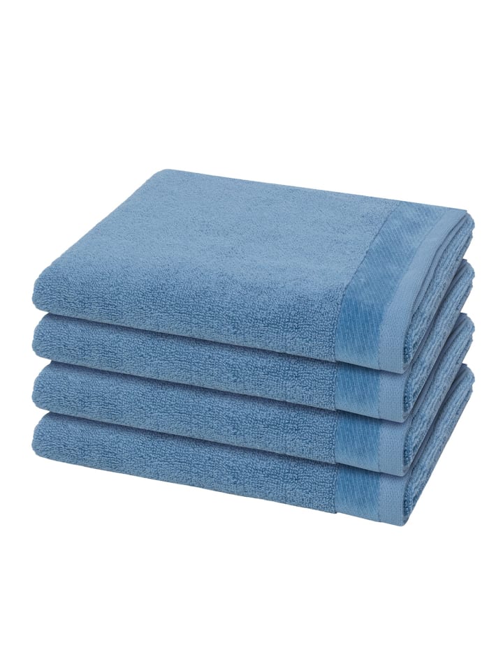 Möve 4 X Handtuch im Set Premium in Cornflower günstig kaufen 50 x 100 cm