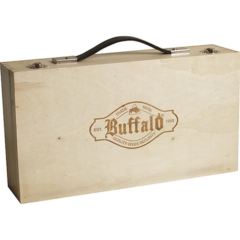 Buffalo Metall Jeu de Boules Satz in Holzkiste