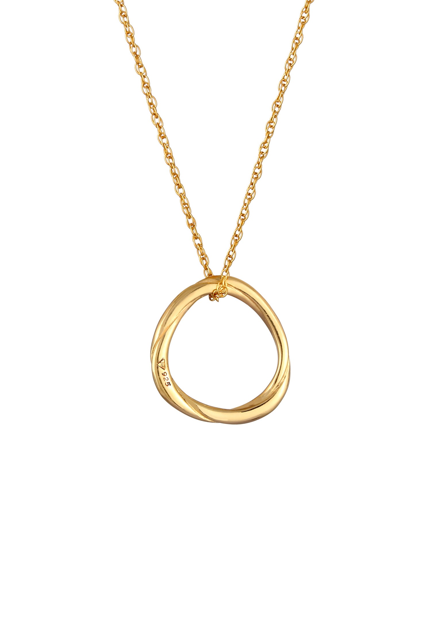 Collana Elli, elegante e dal design geometrico e circolare, in argento sterling 925, per donna.