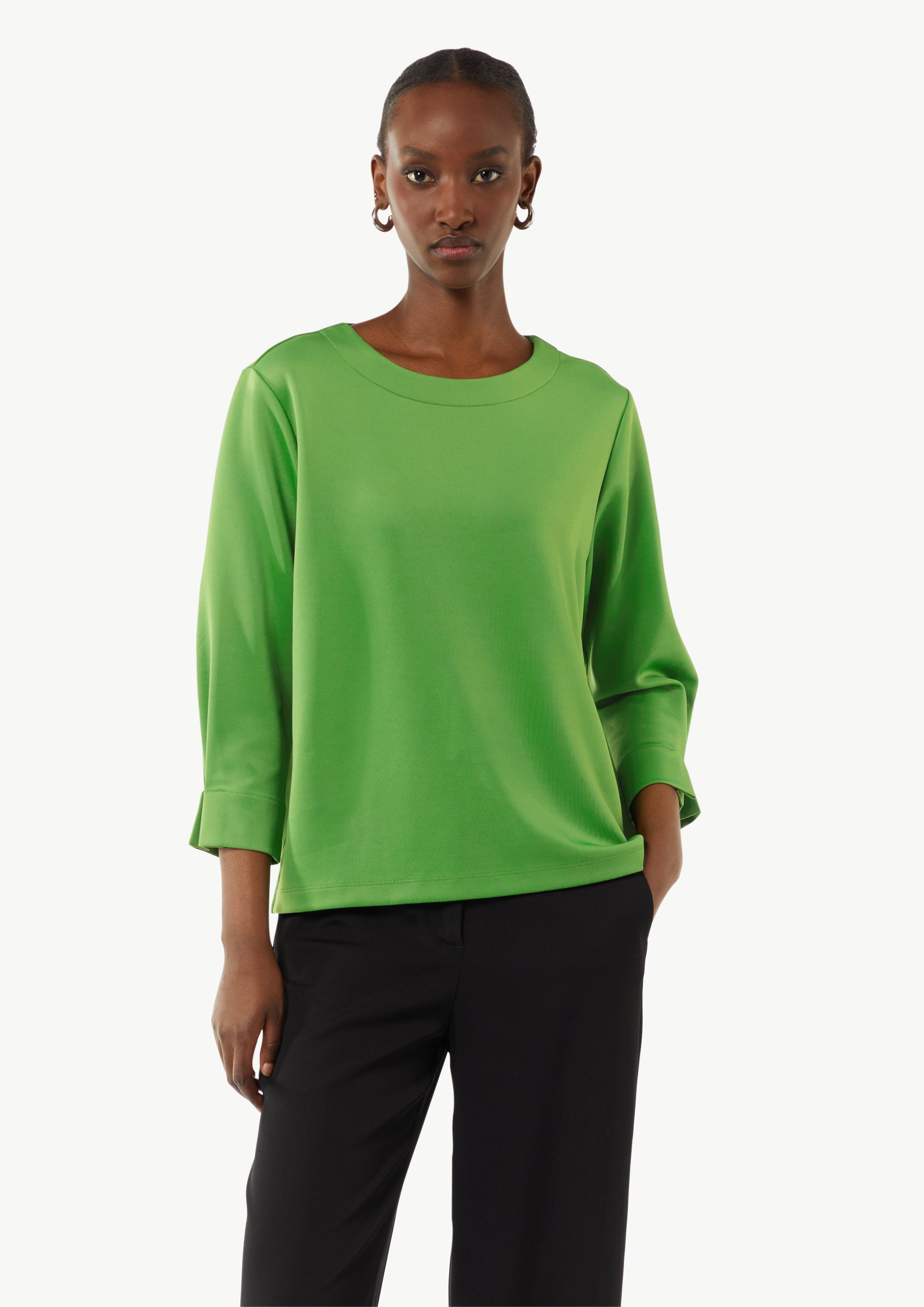 Weiches Sweatshirt mit Faltendetail am Ärmel - grün