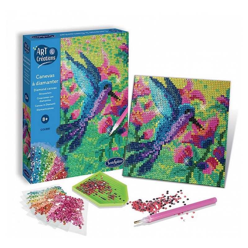 Canevas à diamanter Colibri, Art et créations Sentosphère