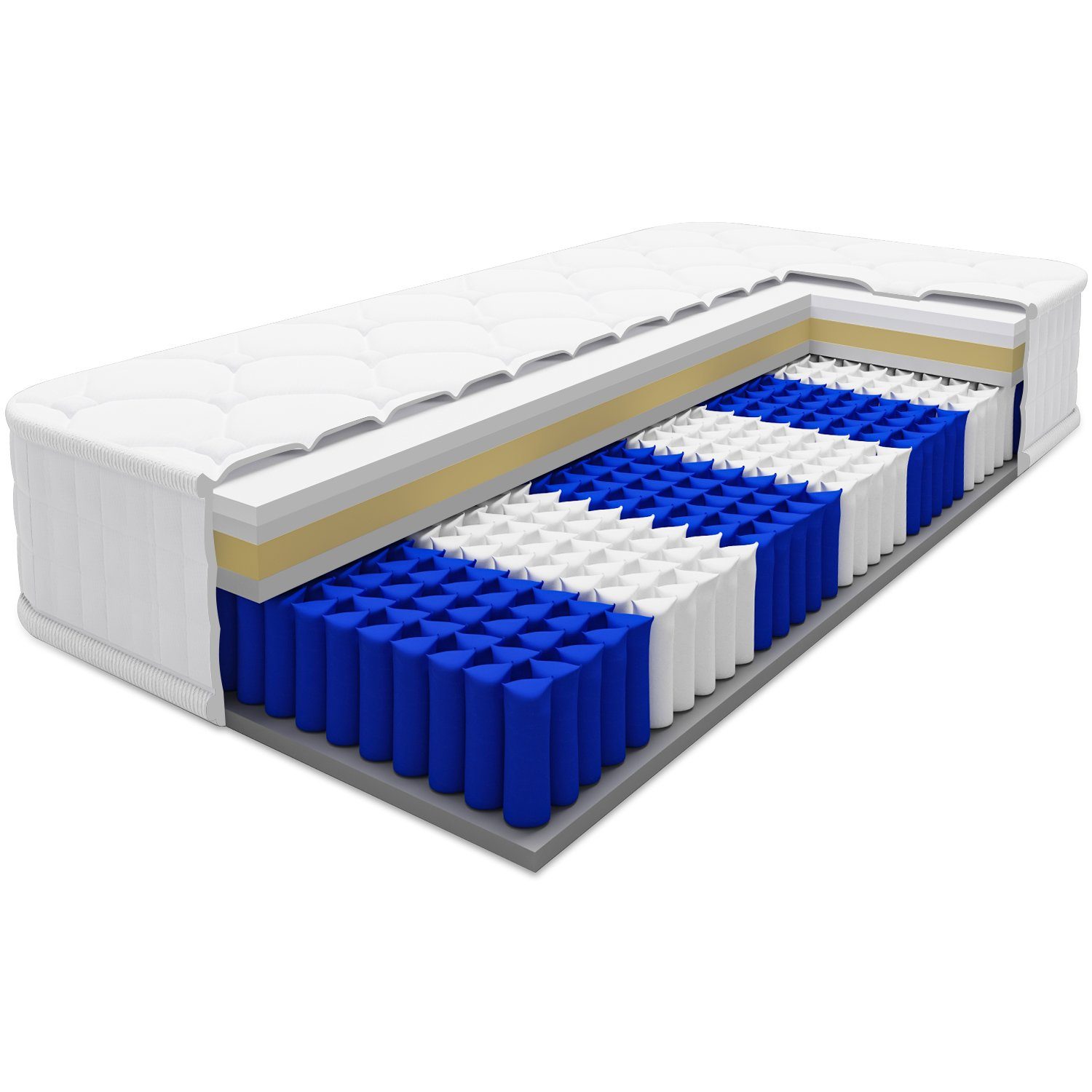 Taschenfederkernmatratze Matratzen,Taschenfederkernmatratze,Federkernmatratze, *Aiibot, 24 cm hoch, (90x200 cm), gut anallergisch und atmungsaktiv