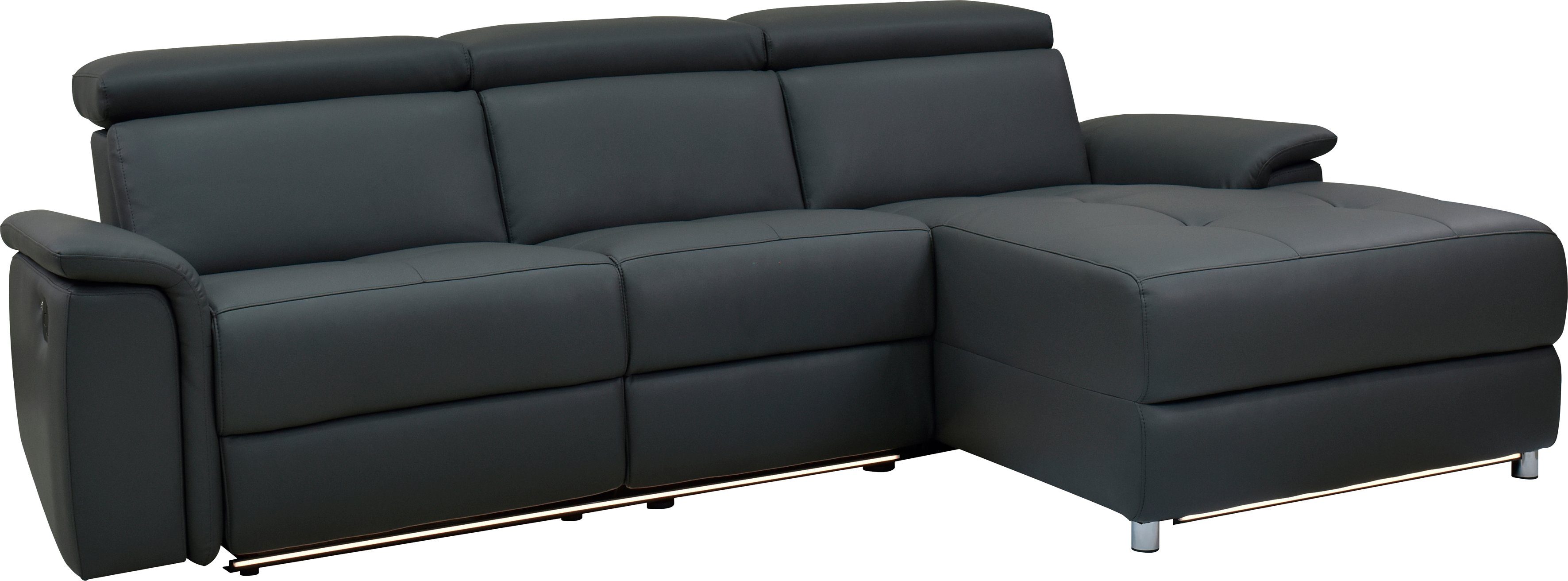 Places of Style Ecksofa Pareli, mit Relaxfunktion, Kopfteilverstellung und dimmbarer LED-Beleuchtung