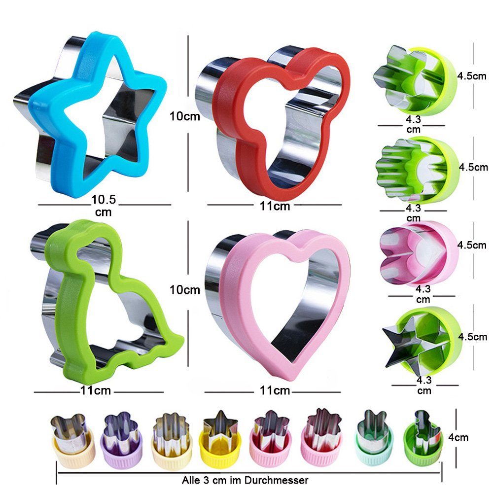 zggzerg Ausstechform 43 Stück Ausstechformen Kinder Set, Brot gemüse Ausstecher, (43-St)