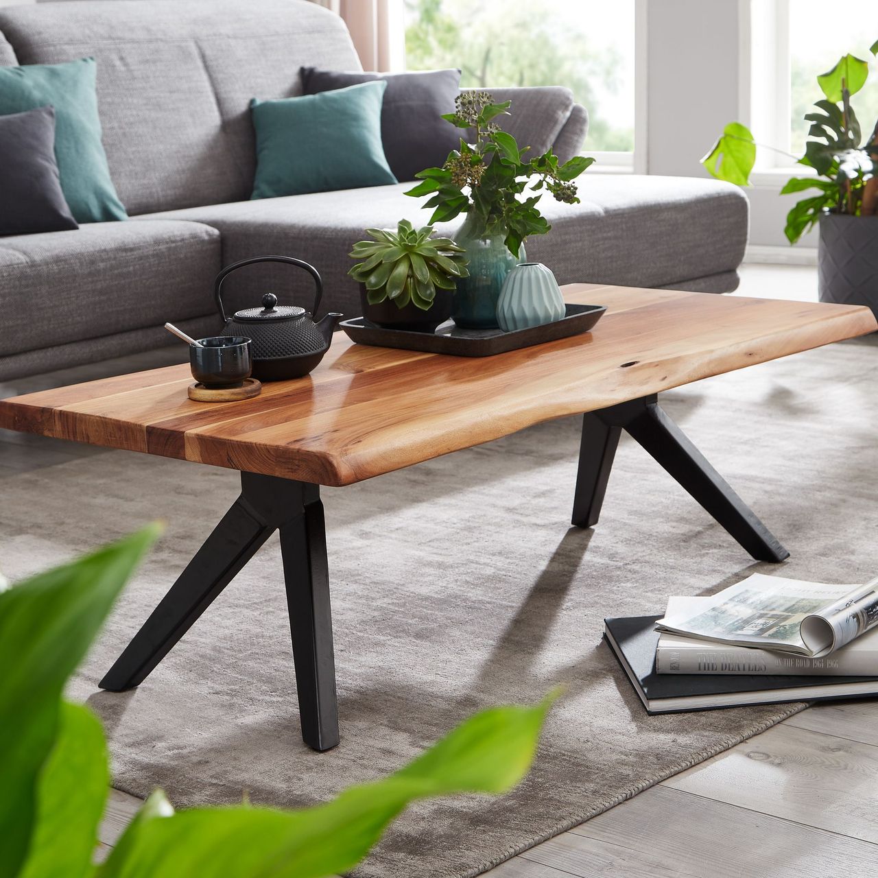 Wohnling Couchtisch 115 x 64 x 37 cm Braun