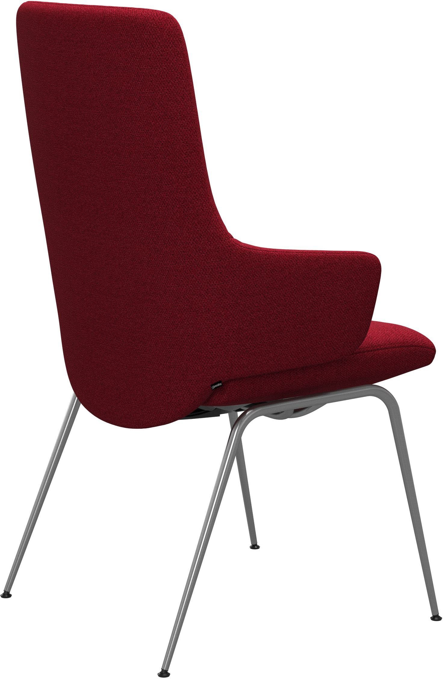 Stressless® Polsterstuhl Laurel, High Back mit Armlehne, Größe L, mit Beinen aus Stahl in Schwarz matt