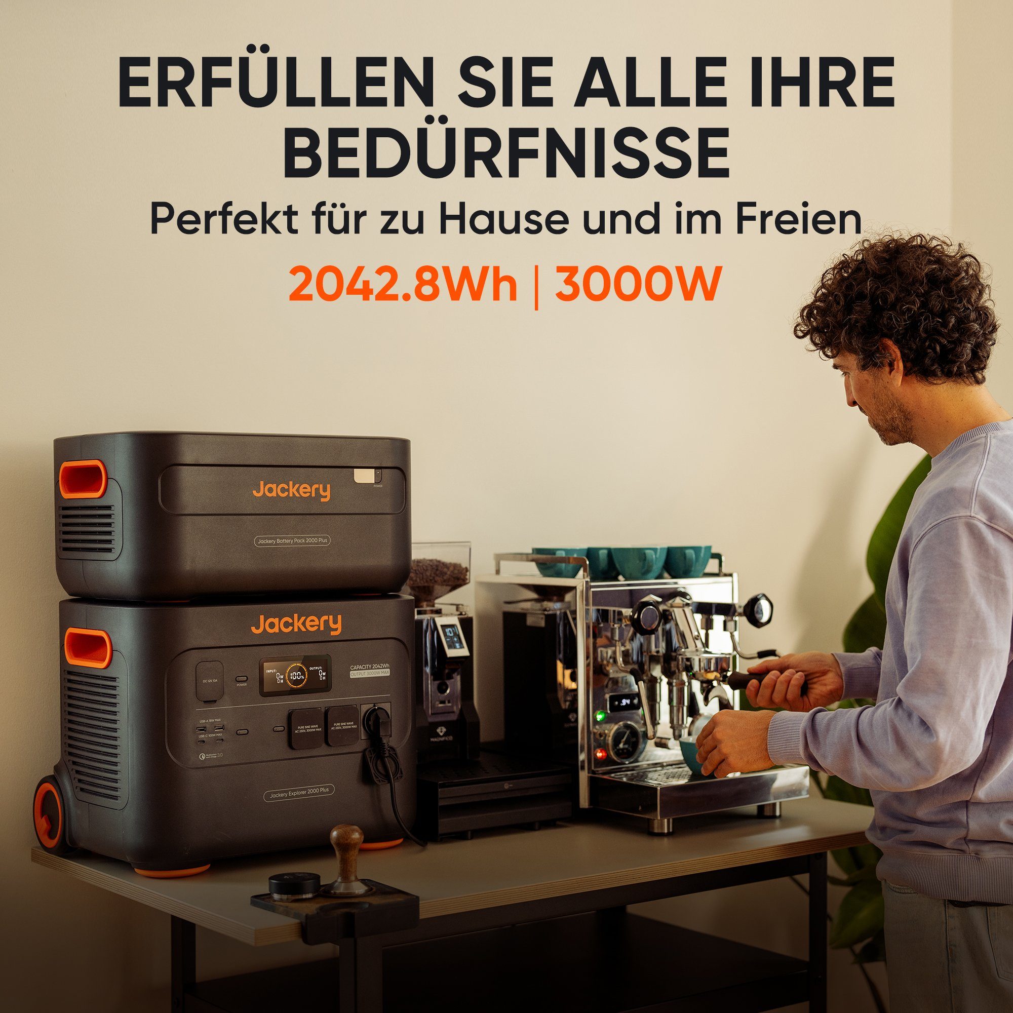 Jackery Stromgenerator Akku 2000 Plus, 2042,8 Wh Erweiterbarer Akku, (1-tlg)