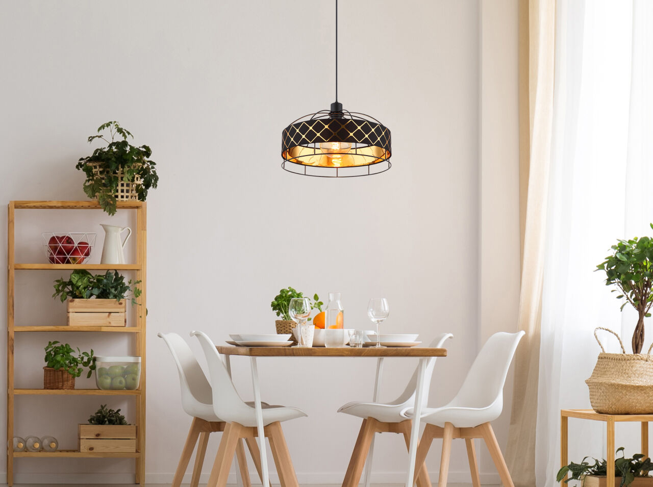 Globo Lighting - BLANCA - Hängeleuchte Metall schwarz, 1x E27