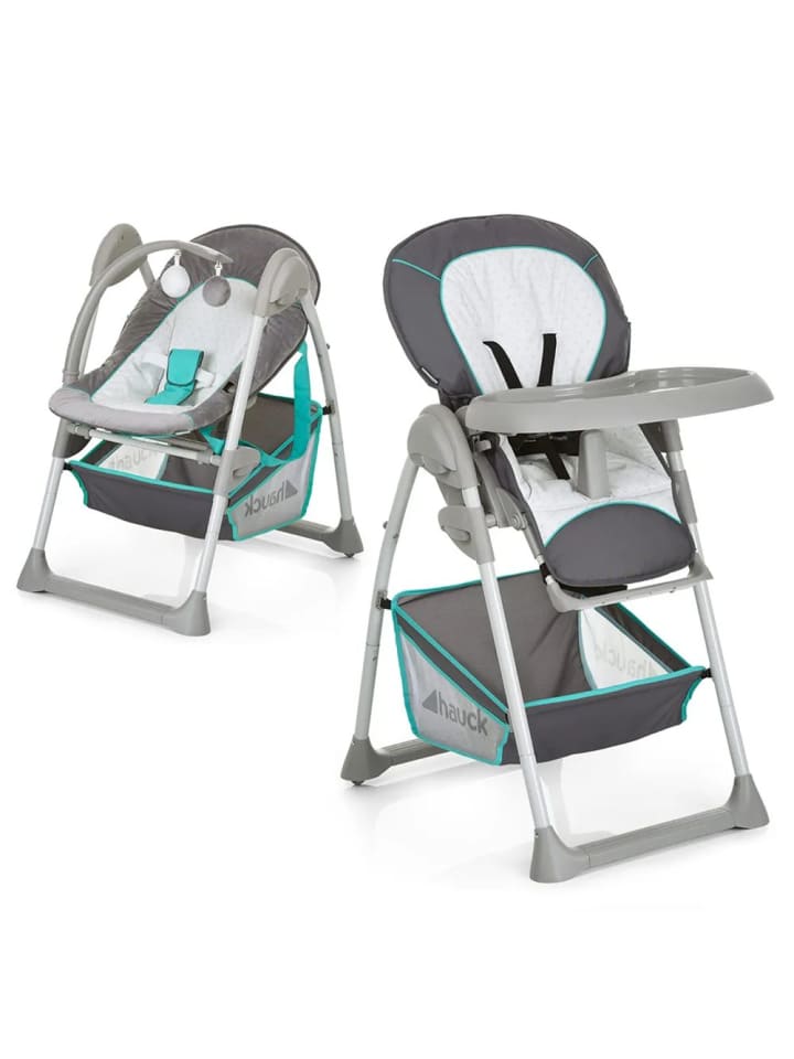 Hauck Hochstuhl & Babyliege Sit'n Relax - Hearts in grau,gruen günstig kaufen onesize