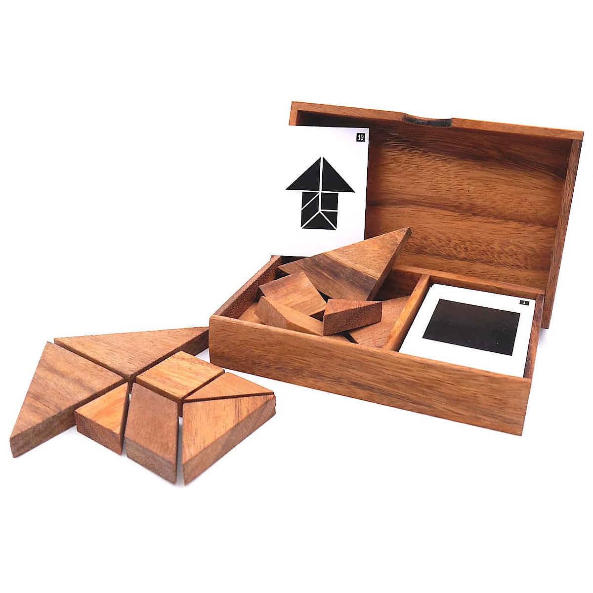 Doppeltangram - herausfordernde Variante des Klassikers Tangram für 2 Personen aus Holz