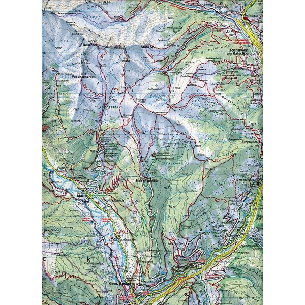 Liesertal, Maltatal, Millstätter See, Spittal an der  Drau, Nockalmstrasse 1 : 50 000 - Wanderkarte