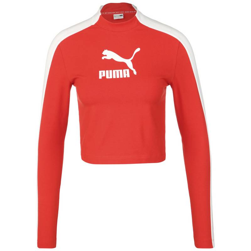PUMA T7 Cropped Slim Langarmshirt Damen
