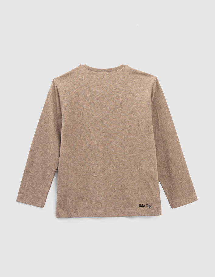 T-shirt moka bio drapeau sequins réversibles garçon
