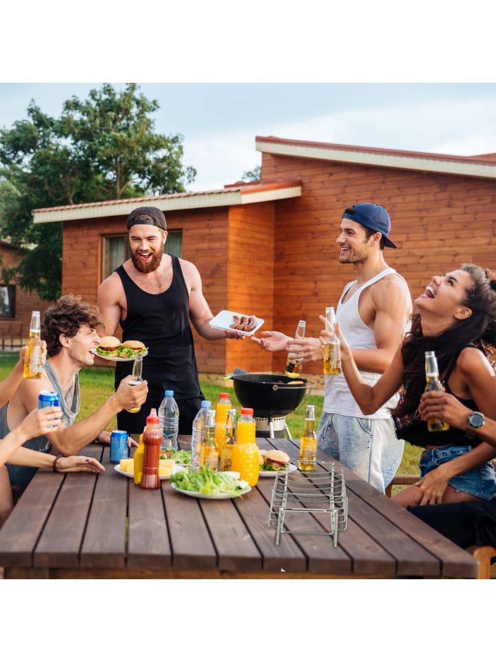 relaxdays Rippchenhalter in Silber günstig kaufen onesize
