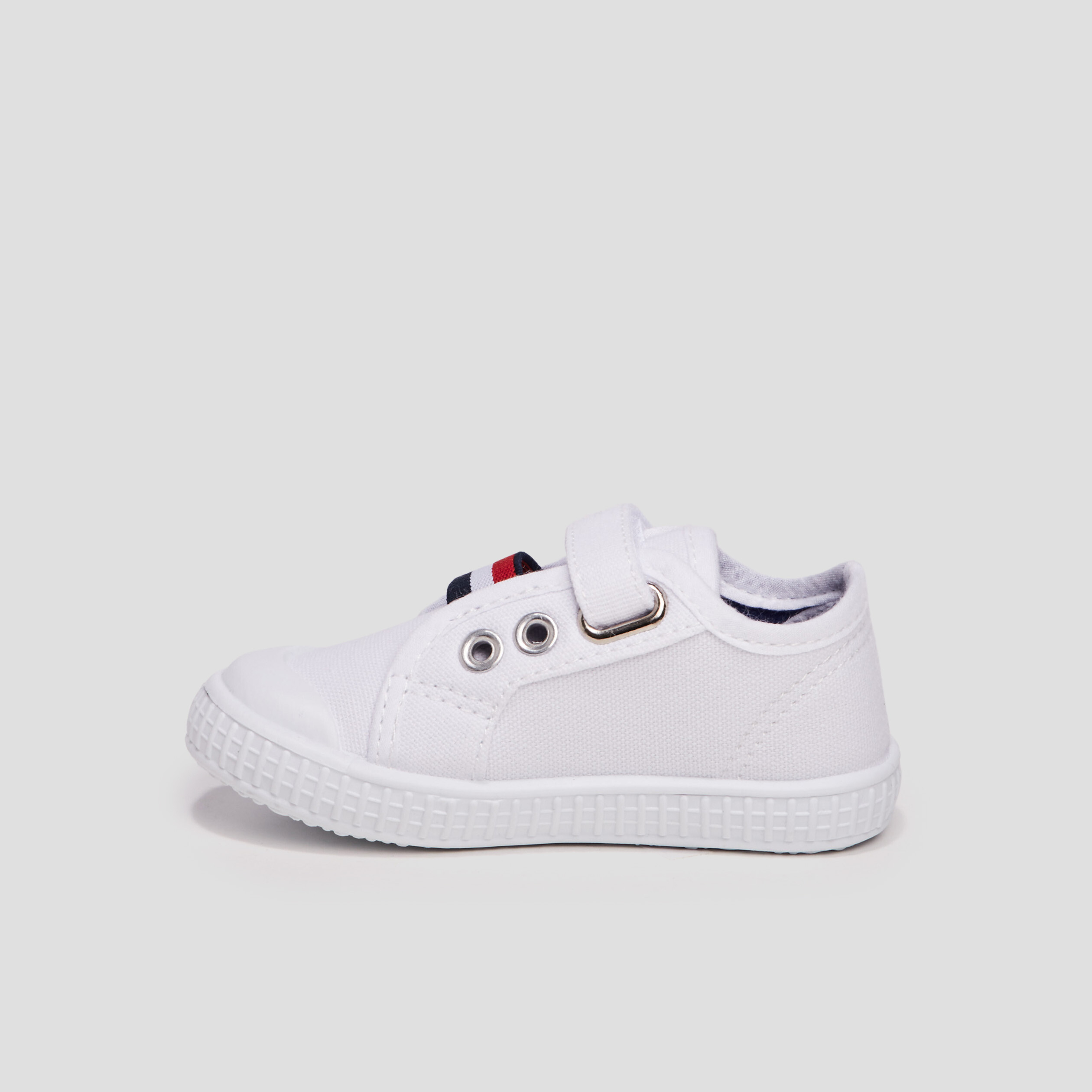 Tennis en toile blanc bébé garçon | La Halle