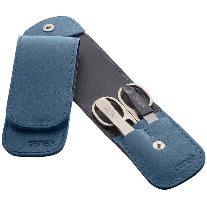 Canal Stecketui mit Druckknopf blau 3-teilig