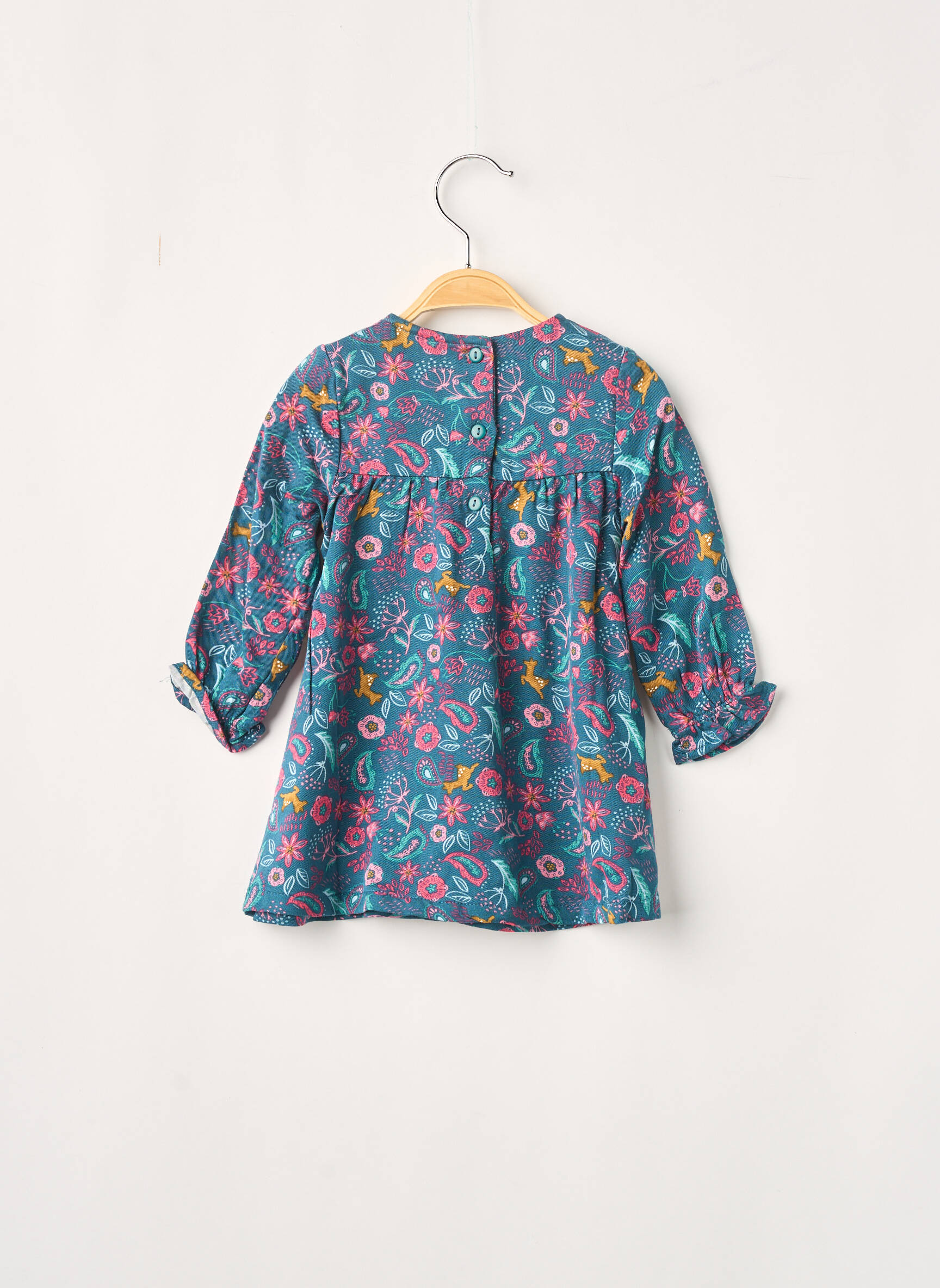 3 Pommes Robes Mi Longues Fille couleur vert