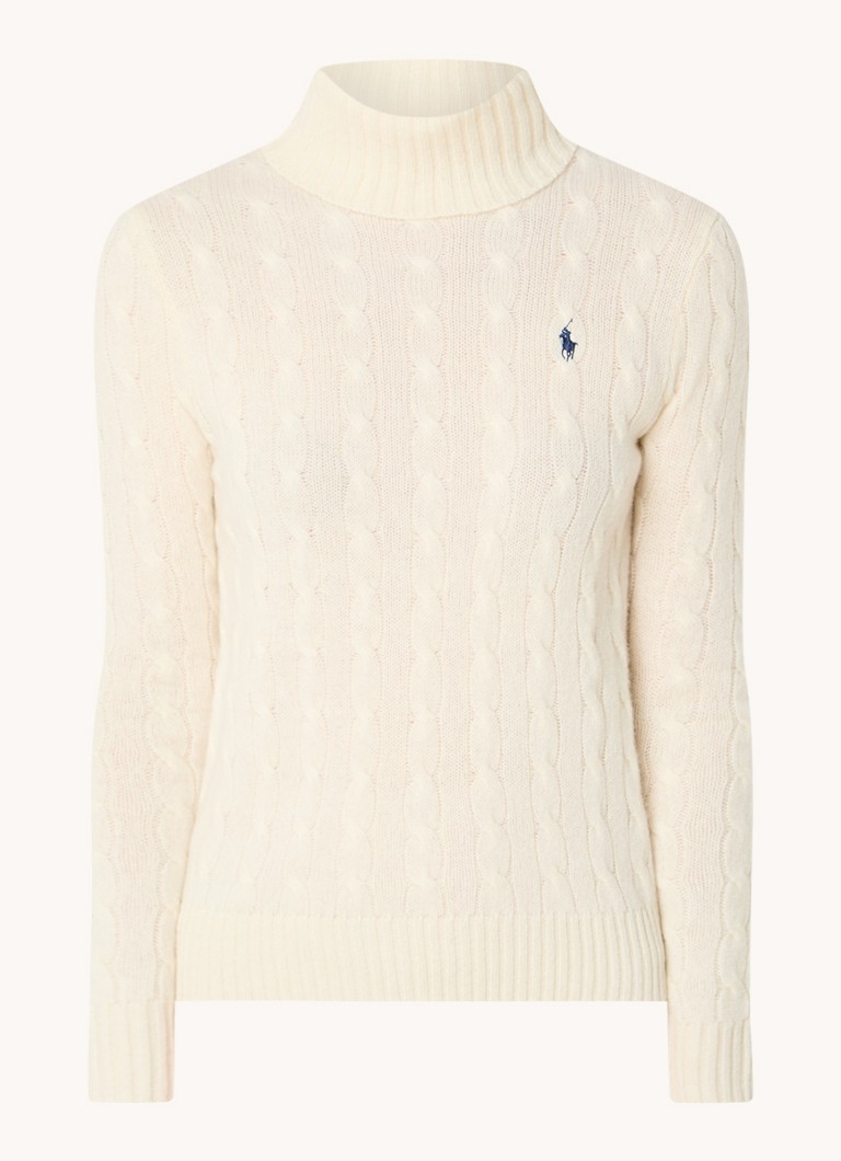 Ralph Lauren Fine-knit sweater in cashmere wool blend with logo embroidery