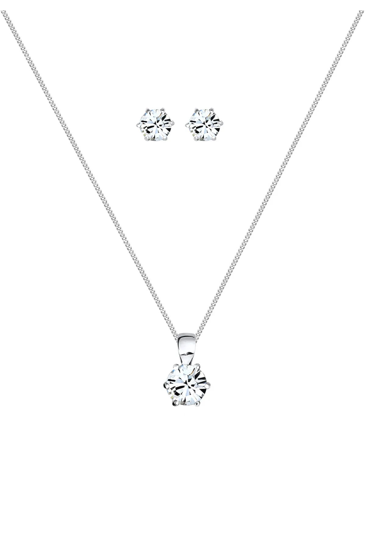 ELLI  Schmuckset Basic Kristalle Silber