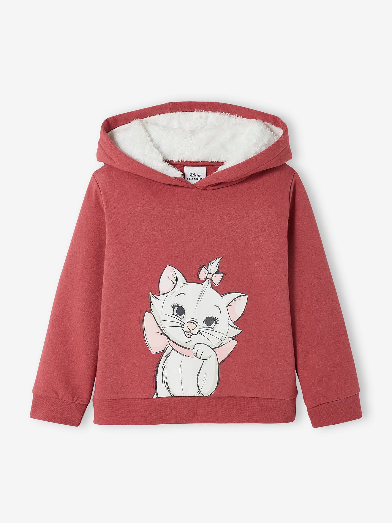 Sweat fille à capuche DS® Marie les Aristochats rose