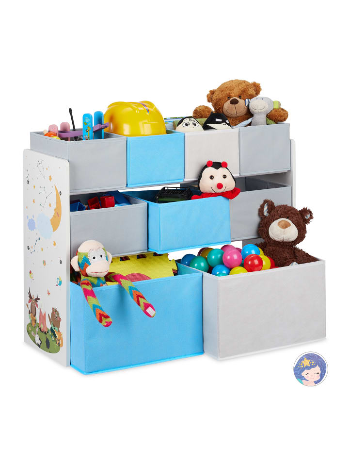 relaxdays Kinderregal Lagerfeuer in Bunt - (B)82,5 x (H)66 x (T)29,5 cm günstig kaufen onesize