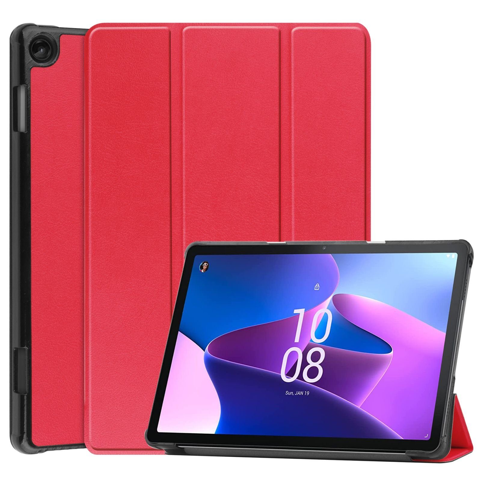 Lobwerk Tablet-Hülle Schutzhülle für Lenovo M10 3rd Gen 2022 10.1 Zoll, Wake & Sleep Funktion, Sturzdämpfung, Aufstellfunktion