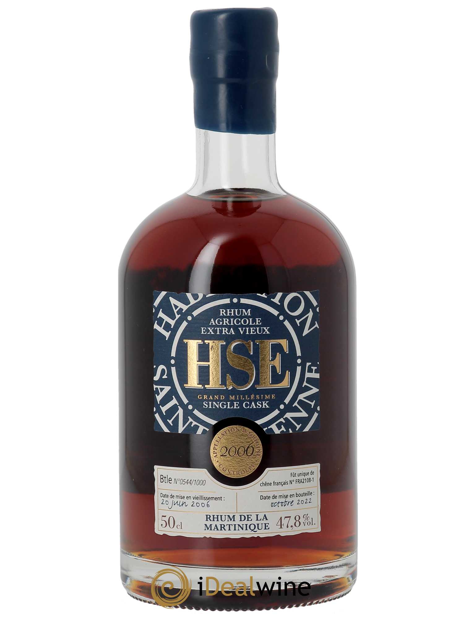 Rhum HSE Rhum Agricole Extra Vieux Single Cask (70cl) 2006 - Lot de 1 Bouteille