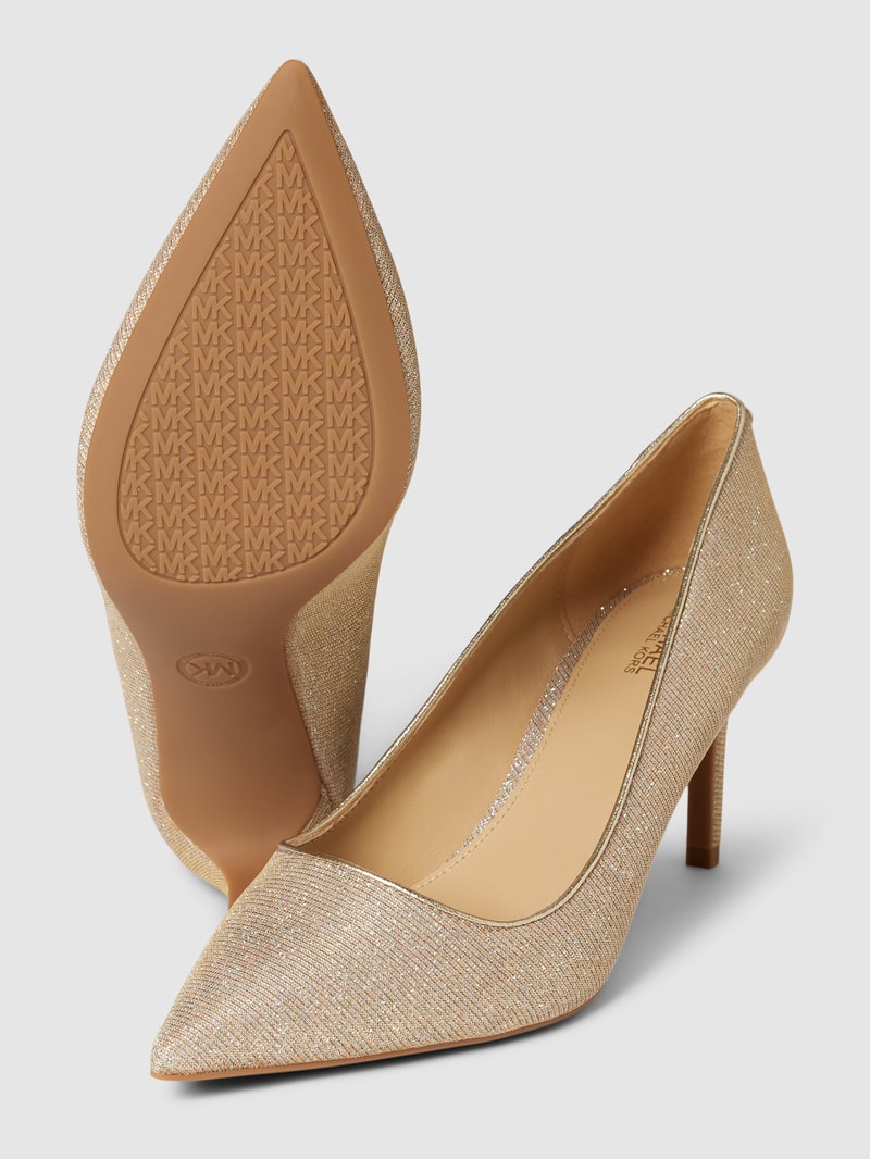 Pumps mit Effektgarn Modell 'ALINA' in gold
