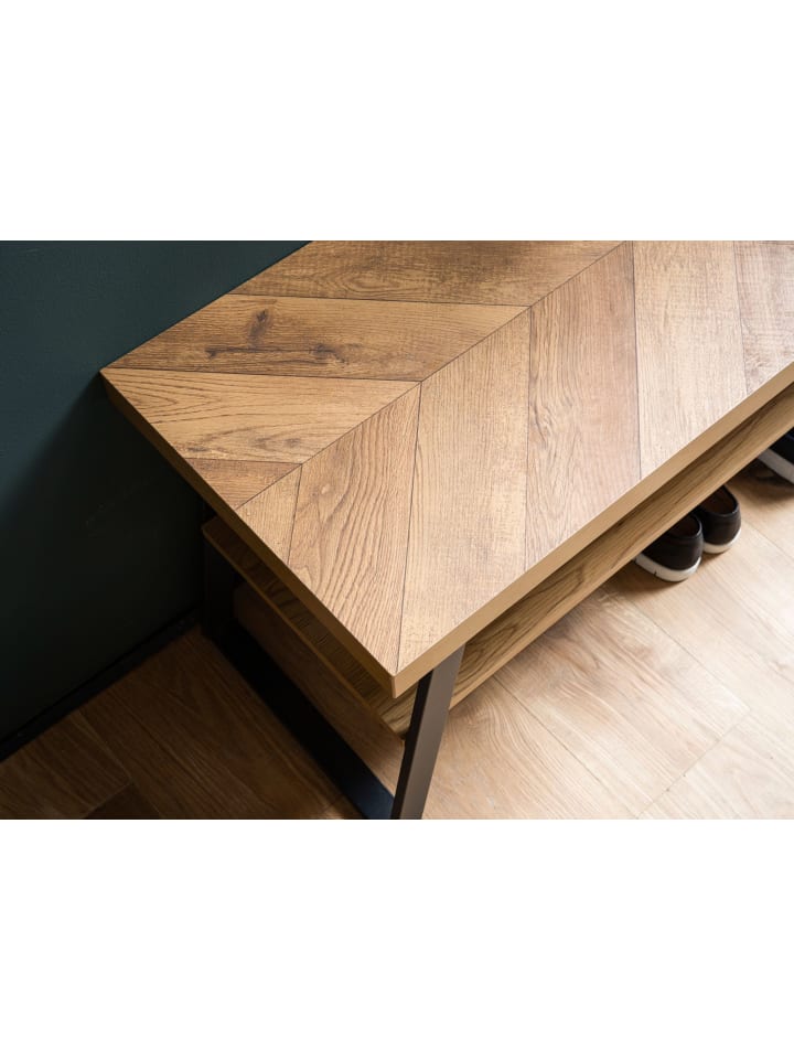 KADIMA DESIGN Schuhbank 100x41x40 cm Garderobenbank Eiche-Dekor, Sitzbank günstig kaufen onesize