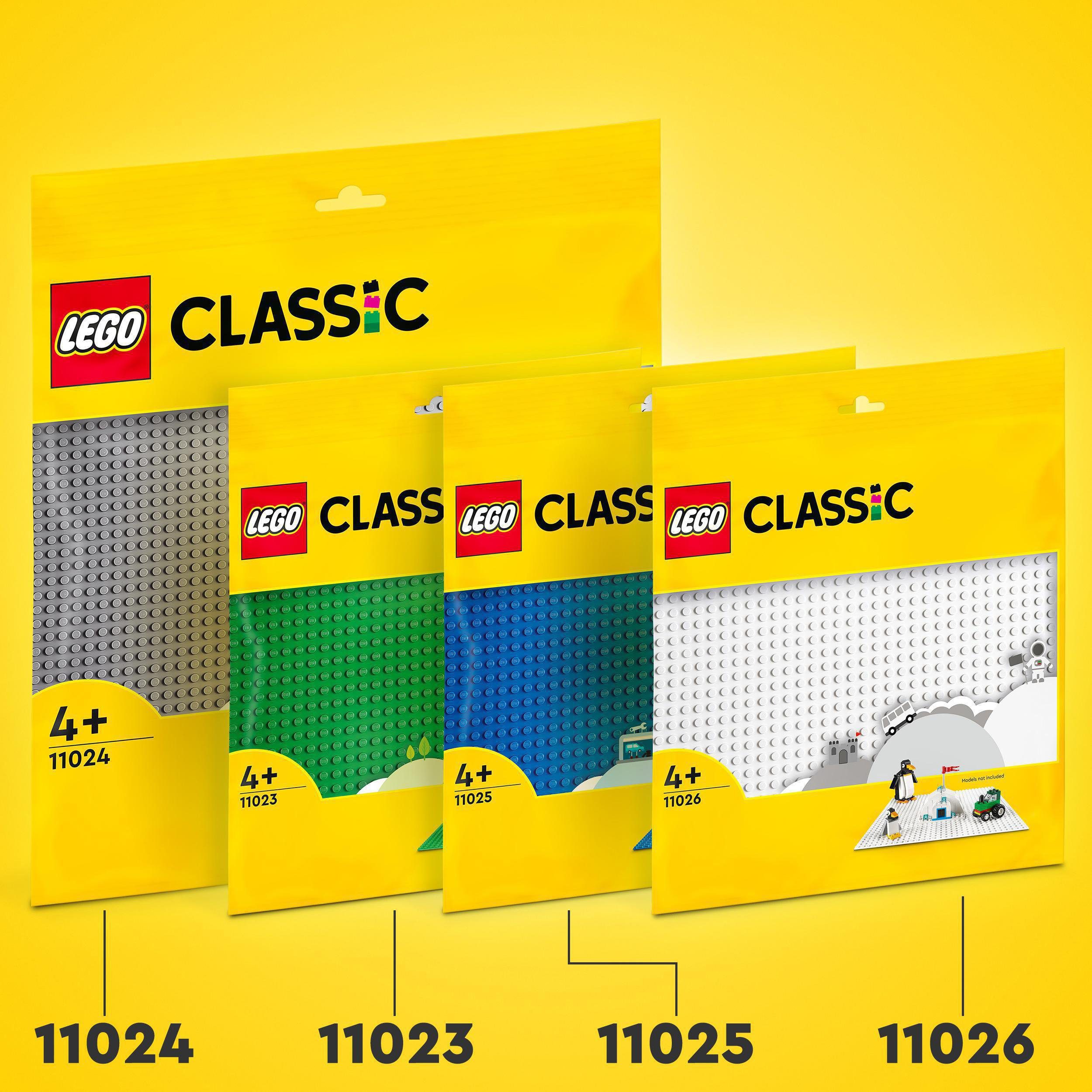 LEGO® Konstruktionsspielsteine Graue Bauplatte (11024), LEGO® Classic, (1 St), Made in Europe