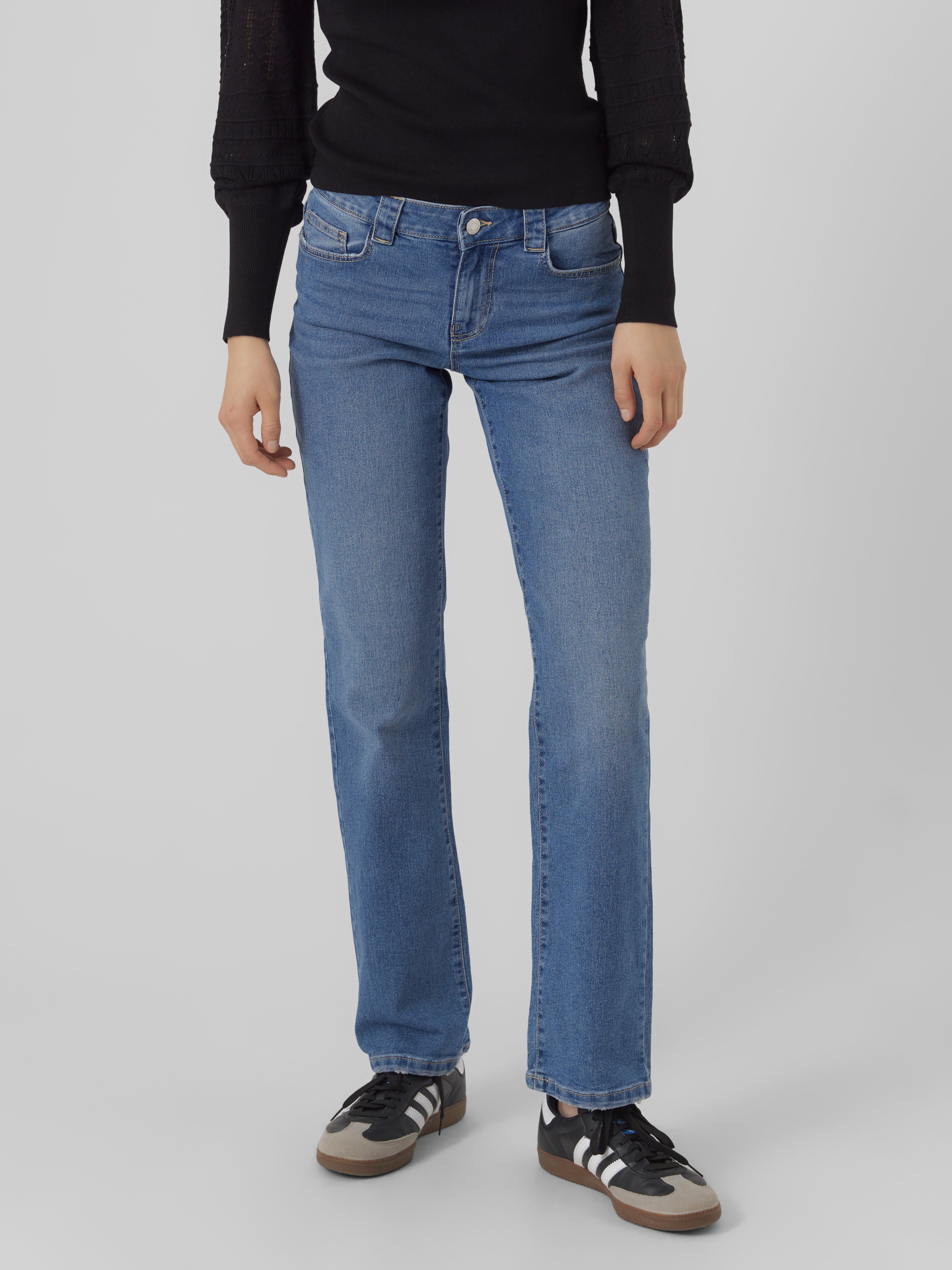 VMLANEY Mittlere Taille Gerade geschnitten Jeans