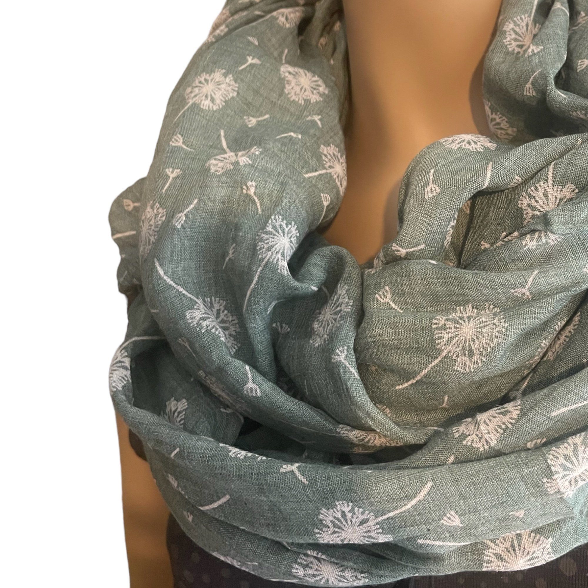Taschen4life Loop Damen Sommer Schal SS-731 mit Pusteblumen print, Trend Muster, Farbwahl, Tücher & Schals