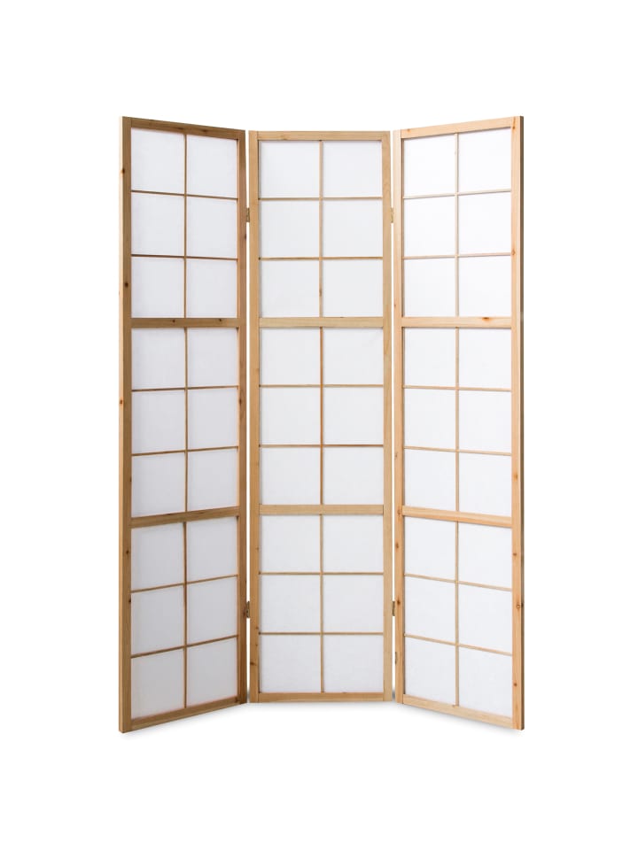 Homestyle4u 3-tlg. Paravent Shoji in Braun 132x175 cm günstig kaufen onesize