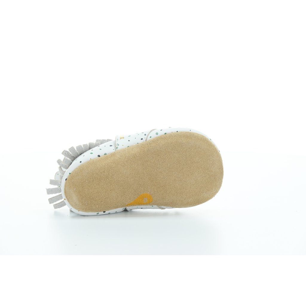 Bobux Freckles White (Soft Sole) Krabbelschuhe