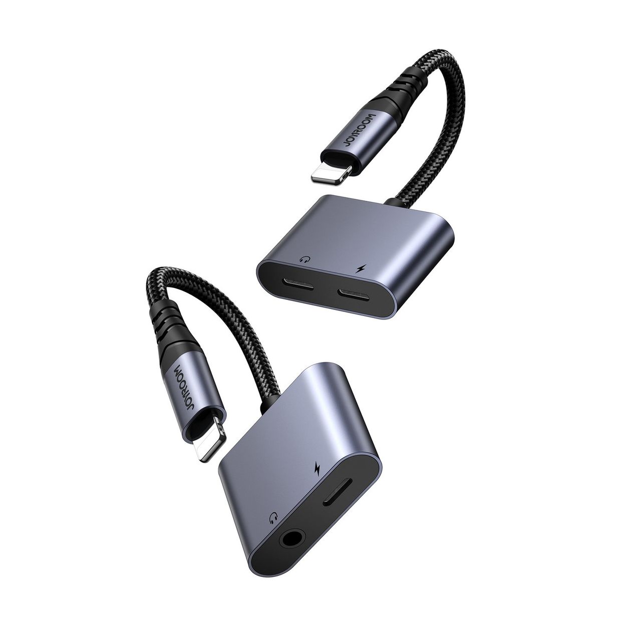 Joyroom iPhone auf 2x iPhone DAC-Adapter 2in1 – Schwarz