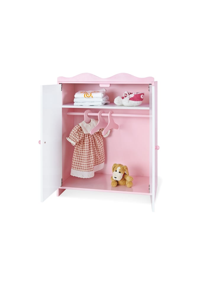 Pinolino 4-tlg. Puppenschrank 'Jasmin“ in rosa günstig kaufen onesize