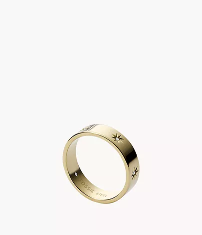 Fossil Ring Sadie Shine Bright Edelstahl goldfarben