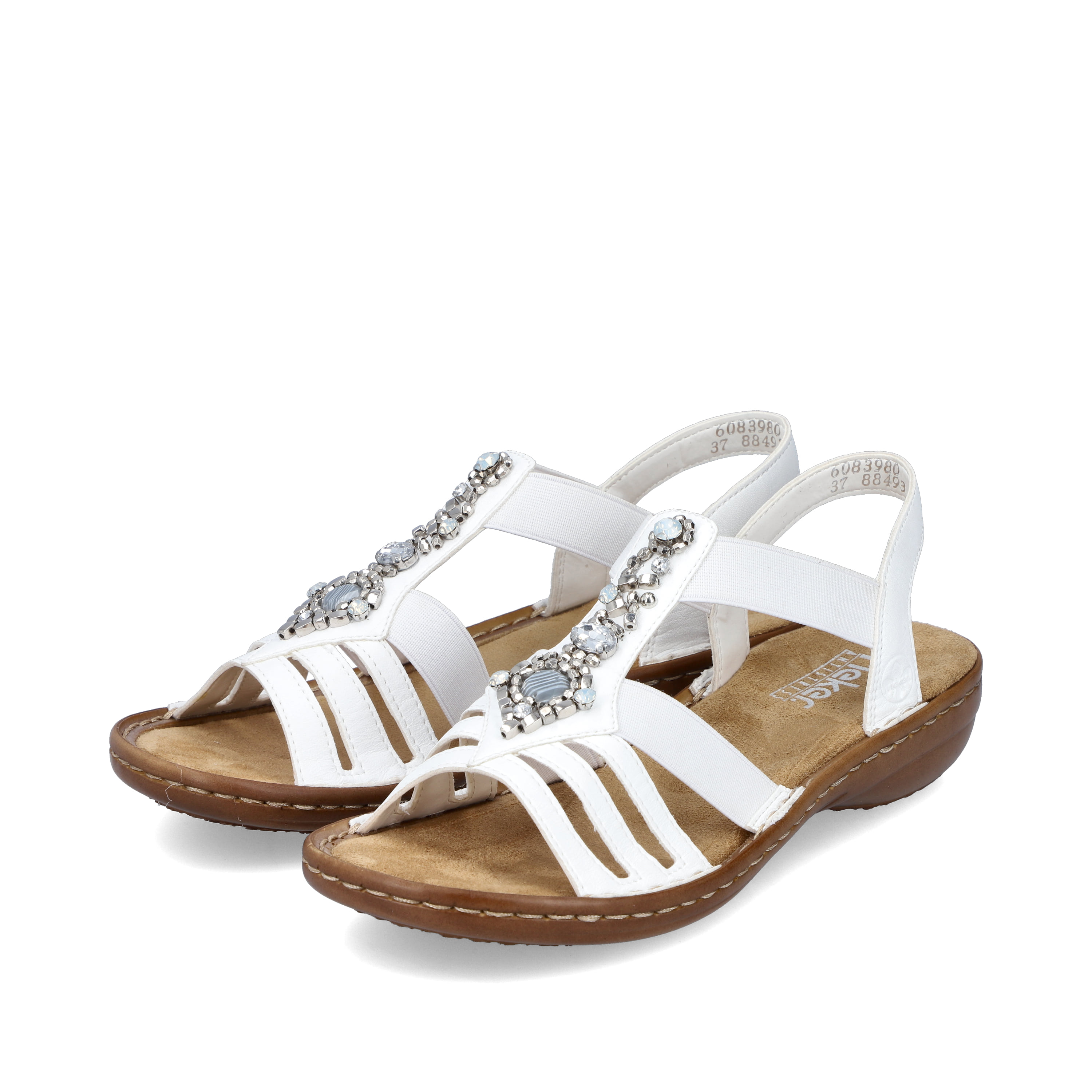 Rieker Damen Riemchensandalen lilienweiß
