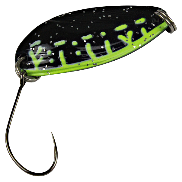 FTM Trout Spoon Break (2,2 g, Schwarz/Gelb UV)